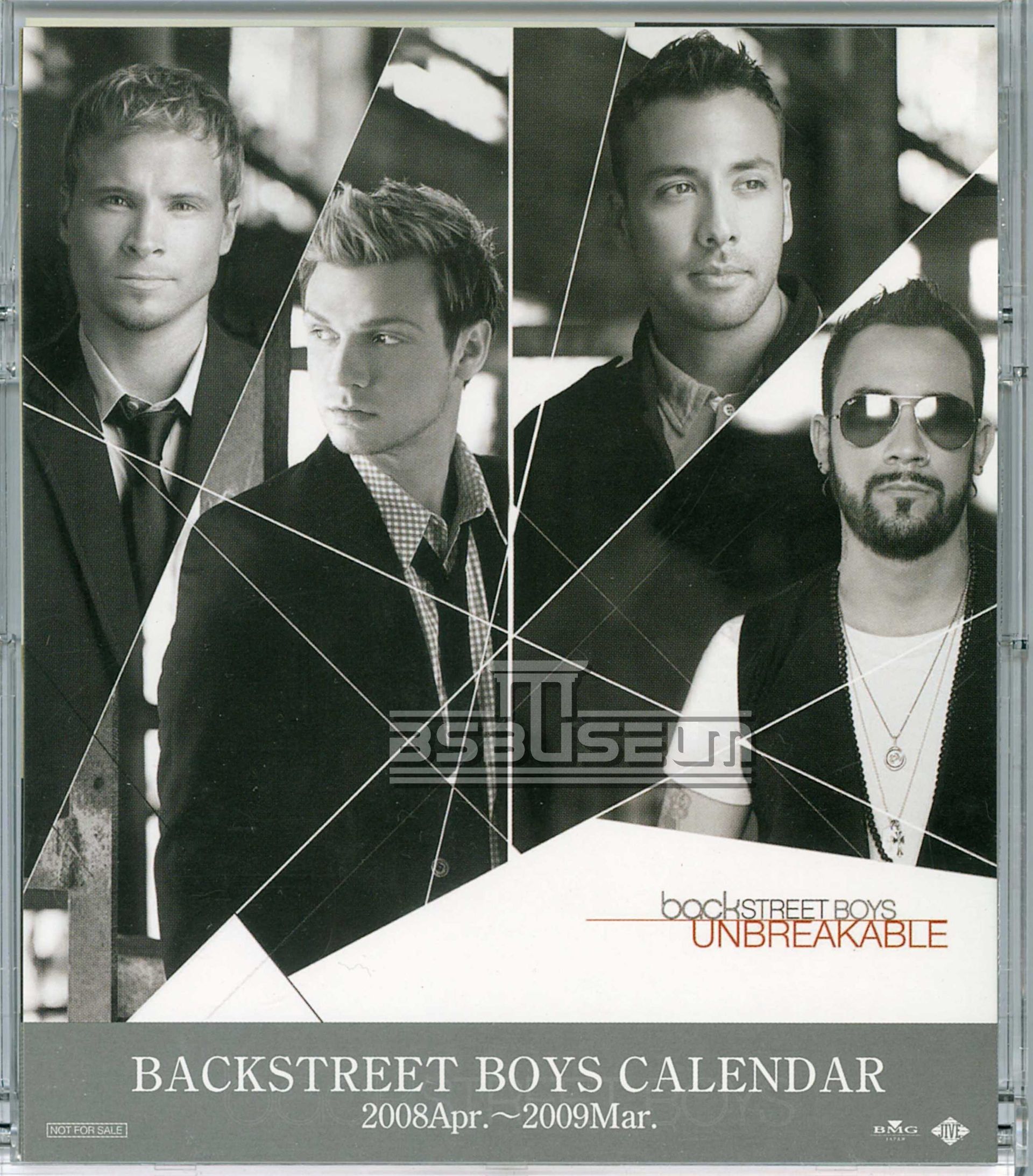 Unbreakable Backstreet Boys Calendar 2008Apr. ~ 2009Mar.