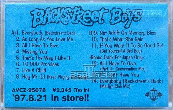 [Album] Backstreet's Back Japan Promo Cassette Tape