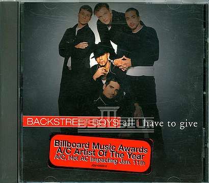 All I Have To Give US Promo CD