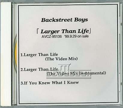 Larger Than Life Japan Promo CD